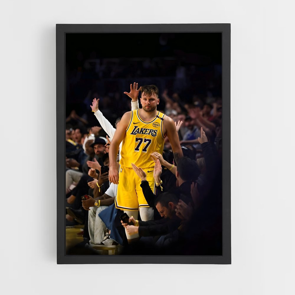 Poster Luka en Jaune – affiche Basketball (vue 2)